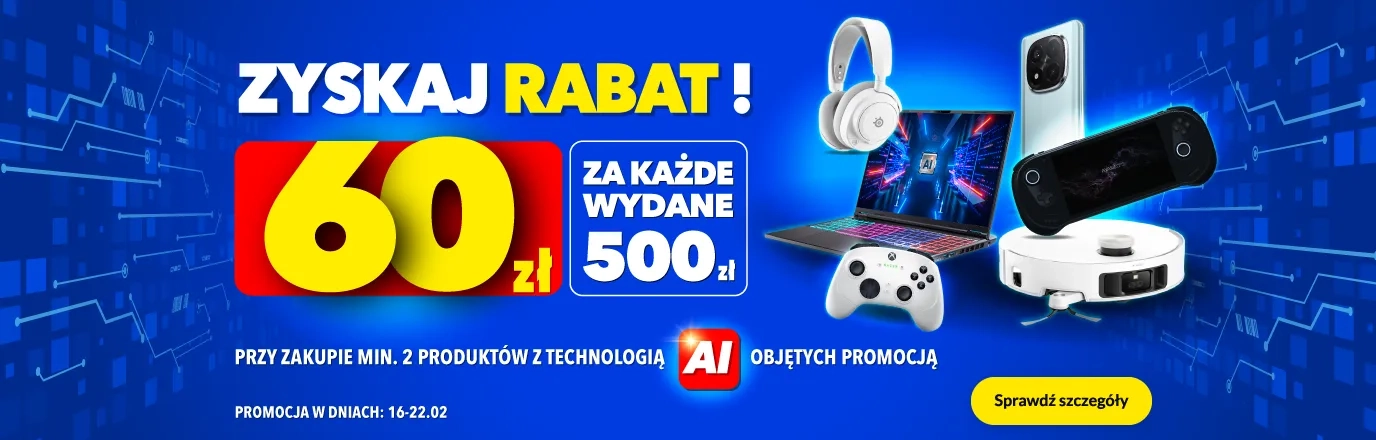 60 zł rabatu za każde wydane 500 zł